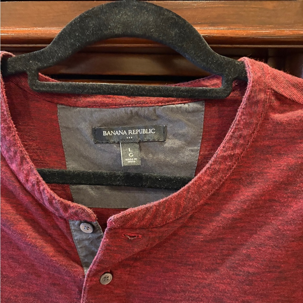 Banana Republic Maroon Men's Casual Shirt